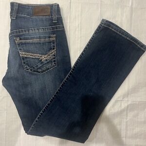 BKE Harper Bootcut Jeans Women's 27R (27x31) Dark Wash Denim, 8.5" Rise